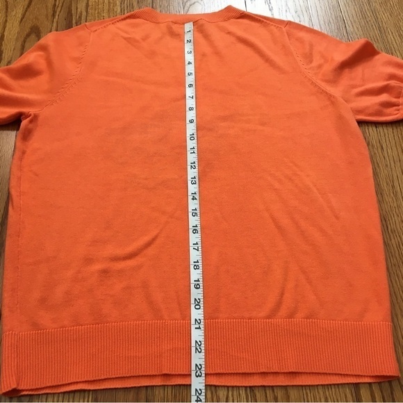 Twiggy London Orange Lobster Graphic Short Sleeve Crew Neck Knit Sweater Top - Picture 10 of 15